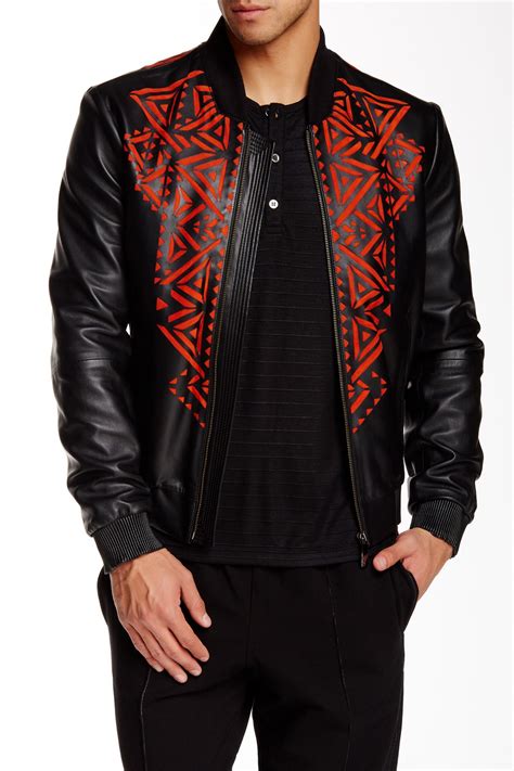 Versace Leather Outer Shell Jackets for Men 